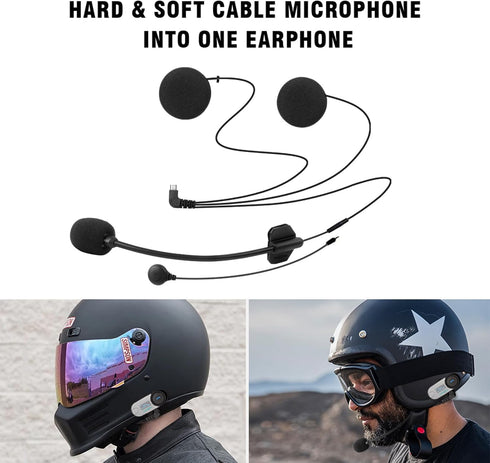 FreedConn Microphone Headphone Soft Cable Headset & Clip Accessory for T-COMVB and T-COMSC Series
