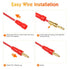 Diospyros 4 mm Gold Plated Open Screw Type Speaker Connector - 12 Count (1 Pack of 6 Pairs)