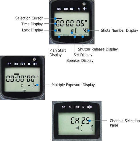 JJC Wireless Intervalometer Timer Remote Control Shutter Release for Fuji Fujifilm X-T5, X-T4, X-T3, X-T30, X-T20