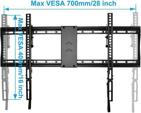 VideoSecu Tilt TV Wall Mount Bracket for Most 23"-85" LCD LED UHD Plasma TVs with Magnetic Stud Finder