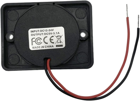 Car 12V RV USB Charger, Quick Charger 3.0 Wall Mount USB Charging Station with Green Indicator Light and Cap
