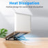 Laptop Stand, Adjustable Aluminum Portable Notebook Riser, Compatible with MacBook Air Pro, HP, Lenovo, Dell, 10-15.6”