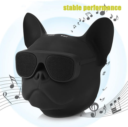 Tbest Portable French Bulldog Speaker, Dog Shaped Stereo Sound Music Player Bluetooth Speaker