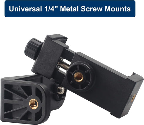 Universal Smartphone Cell Phone Mount Holder Adapter for Tripods or Stands with Standard 1/4 Inch Mount Screw