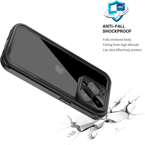 Waterproof Case for iPhone 14 Pro Max with Screen Protector, 360° Full Body Protection, IP68 Snowproof Dustproof