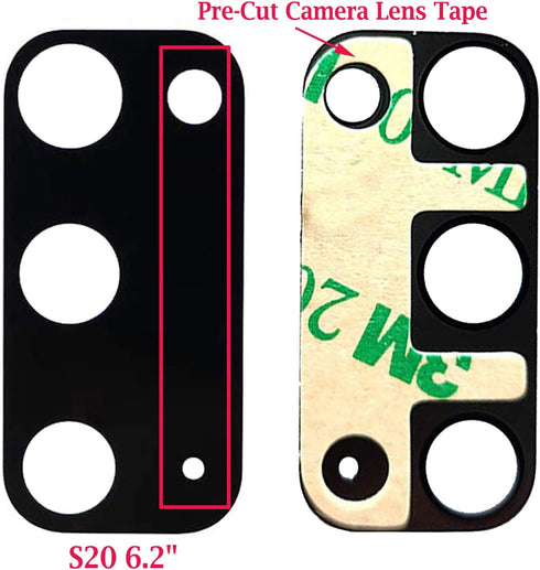 Ubrokeifixit Galaxy S20 Back Rear Camera Glass Lens Cover Replacement for Samsung Galaxy S20 6.2" G980, S20 5G G981,