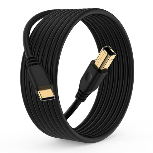 USB C Printer Cable 10ft, High-Speed USB C to USB B 2.0