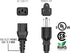 Cable Leader 4ft 14AWG 5-15P C13 3-Prong Computer Power Cord, NEMA to IEC AC Power Cable, Heavy Duty Replacement Power