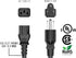 Cable Leader 10ft 18 IEC320 C13 5-15P, AWG Universal Power Cord to NEMA Extension Power Cord, Compatible