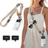 Icycay Phone Lanyard Crossbody, Champagne Gold Cell Phone Strap for Around The