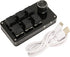 One Hand Macro Mechanical Keyboard, 6 Key Mini Keypad with Knob, DIY Programmable for Gaming and Designers