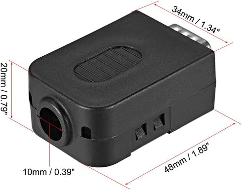 uxcell D-sub DB15 Breakout Board Connector with Case, 15 Pin 3 Row Male Port Solderless Terminal Block Adapter