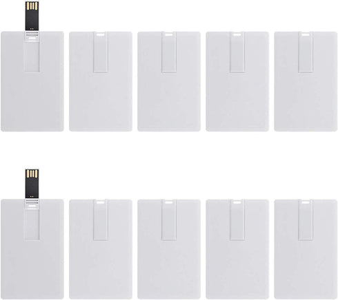 KINMIN Credit Card USB Flash Drive 2GB 10 Pack Business Card Bank Card