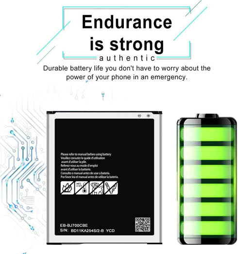 DDONG Replacement Battery for Samsung Galaxy J7, EB-BJ700CBE, Compatible with J700T, J700P, and More