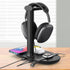 4 in 1 Headphone Stand Charger, Desktop Gaming Headset Holder and Station Dock for iOS & Android, 15W Stable Charger
