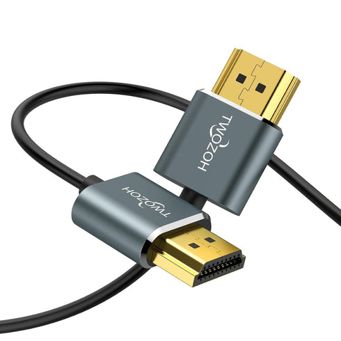 Twozoh Ultra-Thin Long HDMI to HDMI Cable 25FT, Hyper Slim HDMI 2.0