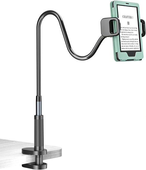 Kefotic Long Gooseneck Tablet Holder for Bed Works with Thick Case, eReader Stand