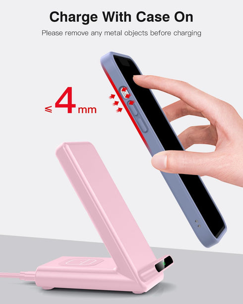 Wireless Charging Station 3 in 1 for Apple Watch Ultra 9/8/7/6/SE/5/4/3, Fast Wireless Charger for iPhone 15/Plus/Pro