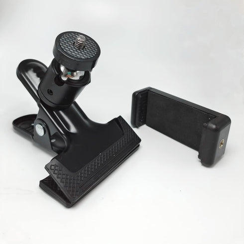 Clip Clamp Phone Holder, 360° Adjustment Metal Clamp Mount for 3.5-6.5 inch Smart Phones
