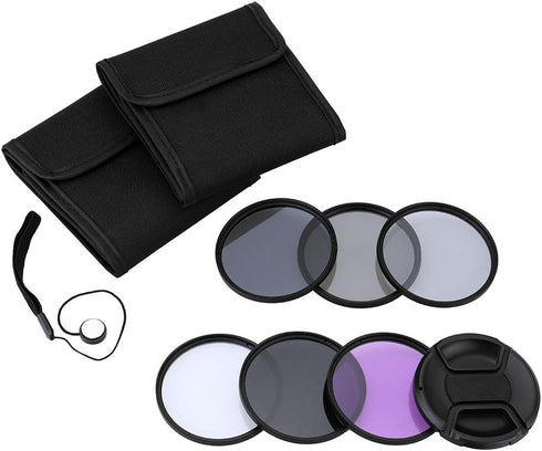 Andoer 55mm Filter Kit UV+CPL+FLD+ND(ND2 ND4 ND8) for Nikon Canon Sony Pentax DSLRs
