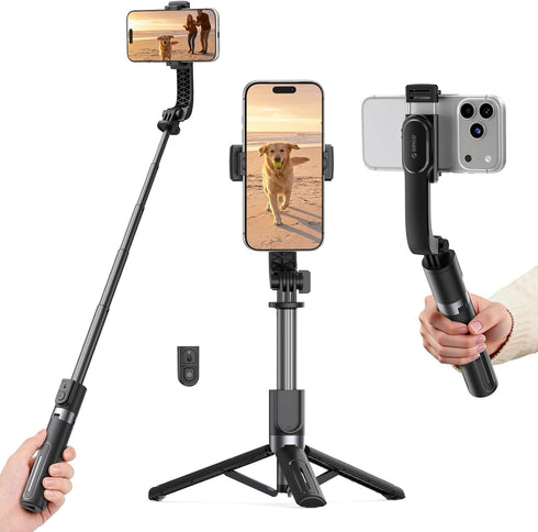 ORICO Aluminum Portable Selfie Stick Tripod, 35'' Mini Tripod for iPhone, Extendable Stand