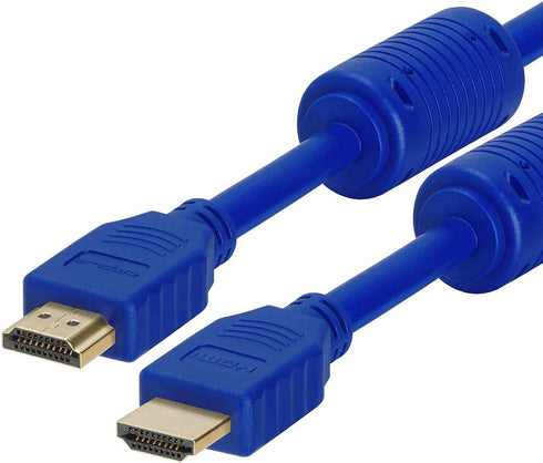 Cmple - HDMI Cable 10FT High Speed HDTV Ultra-HD (UHD) 3D, 4K @60Hz, 10 Feet Blue