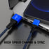 iPhone Charger Cable 4 Pack, Apple MFi Certified 6 FT Blue Long Lightning Fast Charging USB Cable Compatible with