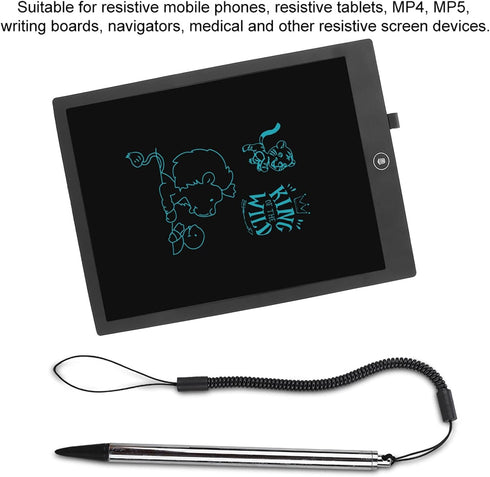 Getac V110 Stylus, Resistive Touch Painting Pen with Spring Rope for POS PDA Navigator (Silver)