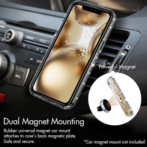 Silverback iPhone XR Case - Moving Liquid Holographic Glitter with Kickstand, Slim Protective Bling Case for Girls