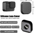 Hero8 Silicon Lens Adsorption Cap and ABS Battery Door Cover with Charging Port (2+1 Packs) for GoPro Hero 8 Black