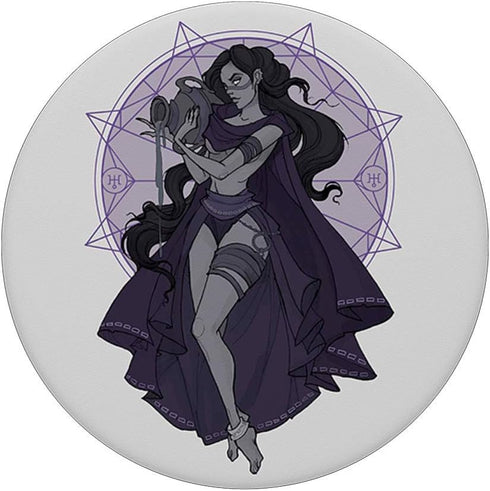 Aquarius Sign Zodiac Horoscope Astrology Symbol PopSockets Grip and Stand for Phones and Tablets