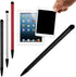 3Pcs Universal Touch Screen Pen Stylus - Black, Silver, and Red for Android, iPhone, iPad Accessories