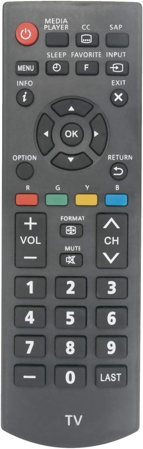 WINFLIKE N2QAYB000820 Replaced Remote - Compatible with Panasonic LED LCD TV TC-L50B6 TC-L50EM60 TC-L50EM60E TC-L32B6