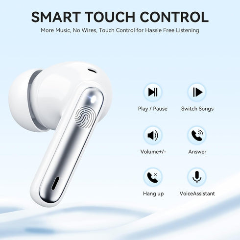 Wireless Earbuds, Bluetooth 5.3 Headphones with 40Hrs Playtime, Deep Bass Stereo, IP7 Waterproof Earphones