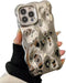 Cute iPhone 11 Case: Girly Silver Plating Curly Wave Frame, Shockproof Meteorite Shape & Kawaii Bubble Design.