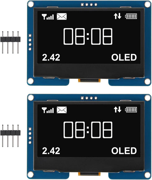 AITRIP 2PCS 2.4" 2.42 inch 128x64 OLED LCD Display Module SSD1309 12864 4