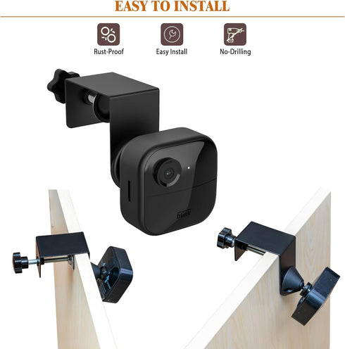 Gutter/Door Mount for Blink Indoor/Outdoor Camera - 4th/3rd Gen & Blink XT2/XT, No Drilling, No Damage Mounting Bracket