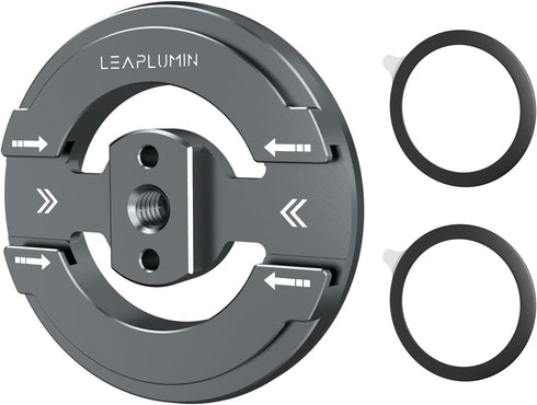 Leaplumin Magnetic Phone Tripod Mount Adapter with Adhesive Magnetic Ring1/4 Screw Hole Suitable