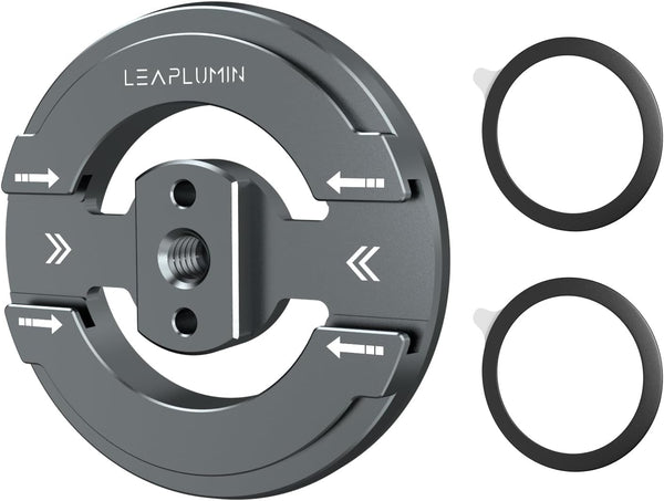 Leaplumin Magnetic Phone Tripod Mount Adapter with Adhesive Magnetic Ring1/4 Screw Hole Suitable