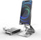 Adjustable Cell Phone Stand Holder, Fully Foldable Thick Aluminum Cradle for Desktop (Silver)