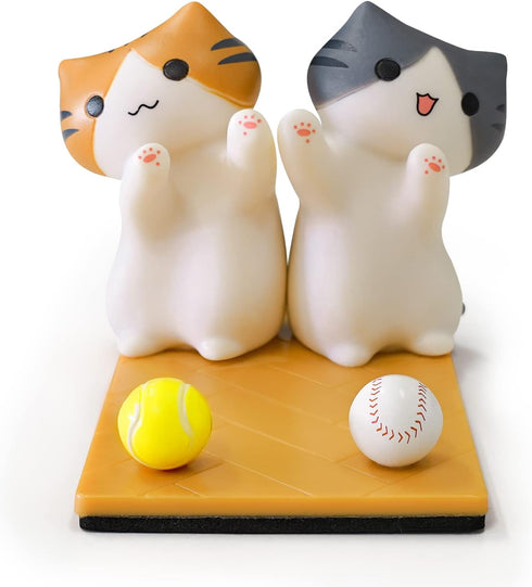 Cute Cat Smartphone Stand Phone Holder, Cartoon Animal Japanese Anime (Pumpkin and Gabriel)