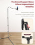 CAMBOFOTO 87" 15.7" 360 Phone Tripod, Overhead Flexible Tall Tripod Stand with Remote, Selfie Stick, Compatible
