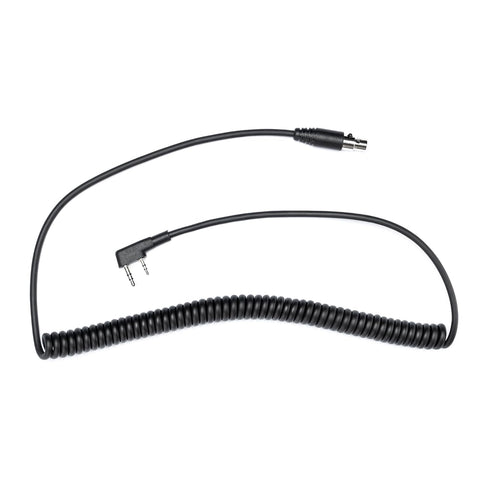Fumei Mini XLR 5-PIN to K Plug Adapter 1.8m Durable Coiled Cable for Kenwood Baofeng HYT Two Way Handheld Radios and Headsets