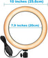 AceTaken Stand,10 Inch C920 C922 C930e C925e C615 501 301 101 4K C270 C310 Magnetic Webcam Light with Ring Light