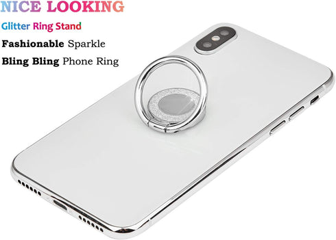 Glitter Bling Bling Phone Ring Holder, Sparkle Phone Ring Kickstand, Cell Phone Finger Ring Grip for Almost All