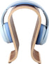 QWORK Wood Headphone Stand - Headset Holder, Arch Bridge Design - Universal Compatibility, Ear Headphones Hanger Holder, Stylish Desk Headset Holder for Headphones, Cables, Game Pads