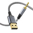 USB to 3.5mm Audio Aux Cable, 10FT/3M USB Male to AUX Male Jack TRS Stereo Cord for PC, Laptop, Speaker, Headphones,