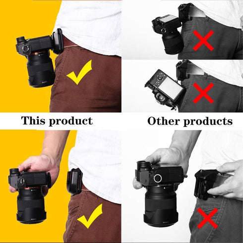 Camera Holster Belt Mount Sling Clip for SLR DSLR, Carry Your Lightweight Camera from Waist Belt