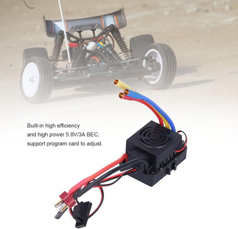 60A 1/10 Alomejor RC ESC, Brushless Electronic Speed Controller ESC for Remote Control Car