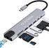 AnHome Smart Home AnHome USB C Hub Ethernet HDMI 4K Adapter, 8-in-1 Multiport Dock USB-C
